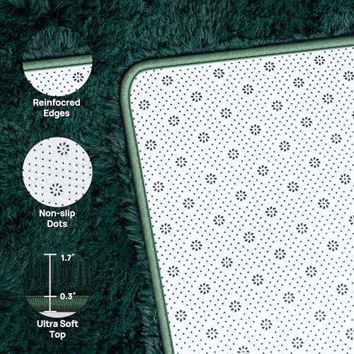 Large Shag Area Rugs 9 x 12 (Dark Green / 9' x 12' (Rectangular))
