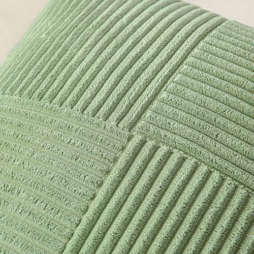 Sage Green Decorative Lumbar Throw Pillow Covers 12x20 Inch 2 Pack (20" x 12" (Pack of 2) / Sage Green)