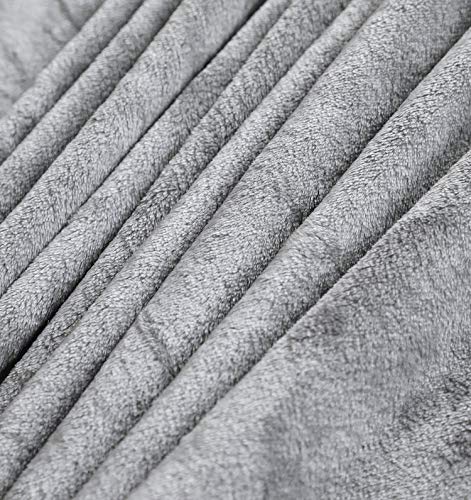 Large Flannel Fleece Throw Blanket (50"x70" / Lightgrey)