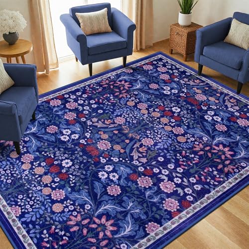6x9 Area Rug Living Room (Blue / 6' x 9' (Rectangular))