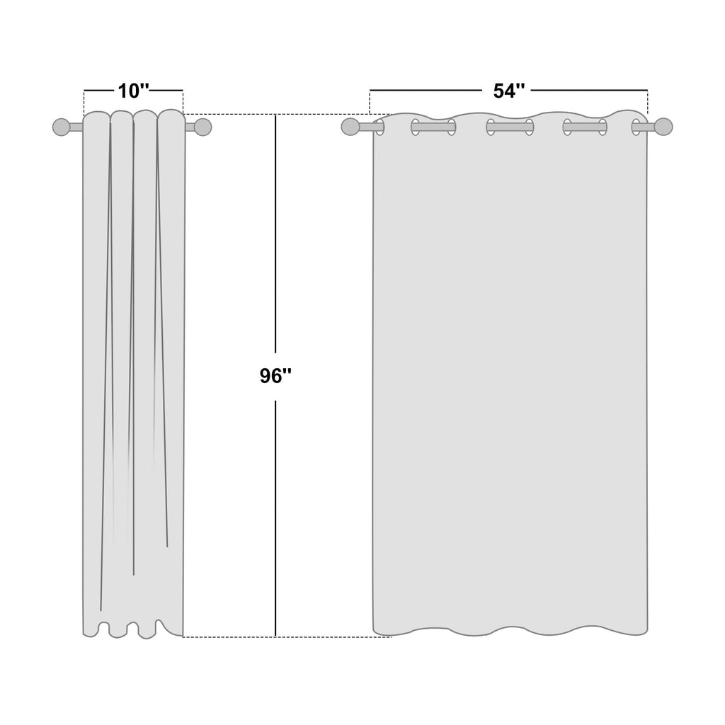 Taupe Sheer Curtains 96 inches Long (Taupe / 54"W x 96"L (Pack of 2))