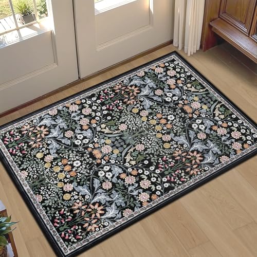 2x3 Small Entryway Rug (Dark Black / 2' x 3' (Rectangular))