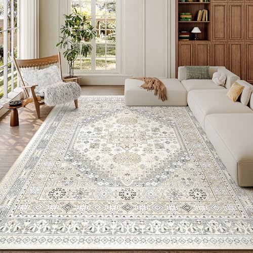 5x8 Area Rugs for Living Room (Beige/Grey / 5' x 8' (Rectangular))