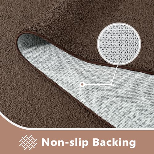 5x7 Pure Brown Area Rug Non (12 Pure Brown / 5' x 7' (Rectangular))