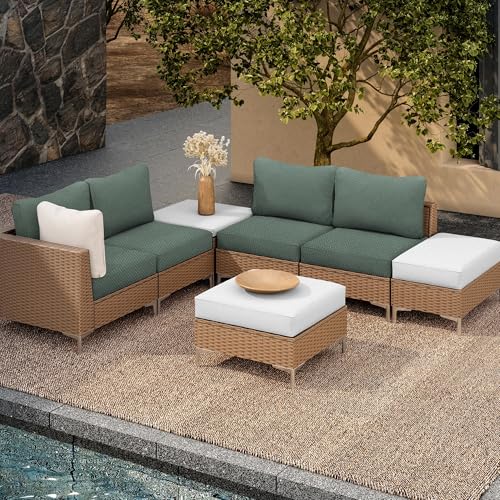 8Pcs Outdoor Cushion Covers (Teal Green / 8PCS)