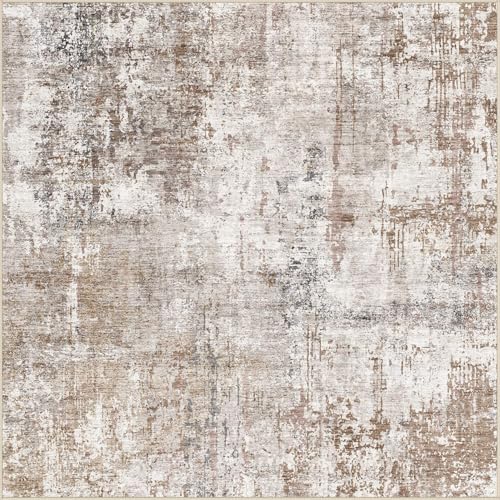 Square Area Rugs (Brown/Grey/Red / 5' x 5' (Square))