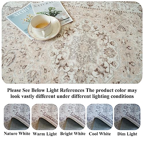 Hallway Washable Runner Rug (2' x 10' (Rectangular) / Beige)