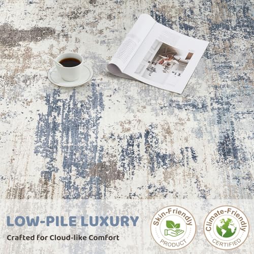 6x9 Area Rug Living Room Rugs (Denim Blue / 6' x 9' (Rectangular))