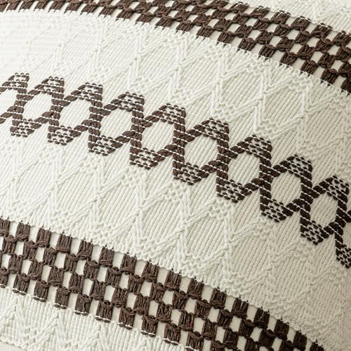 Set of 2 Dark Brown Boho Decorative Pillow Covers 20x20 Inch (20" x 20" (Pack of 2) / Dark Brown)