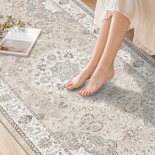 Hallway Washable Runner Rug (2' x 10' (Rectangular) / Beige)