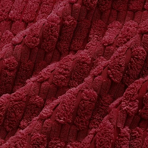 4 Packs Decorative Throw Pillow Covers for Living Room Couch Bed (20" x 20" (Pack of 4) / Burgundy)