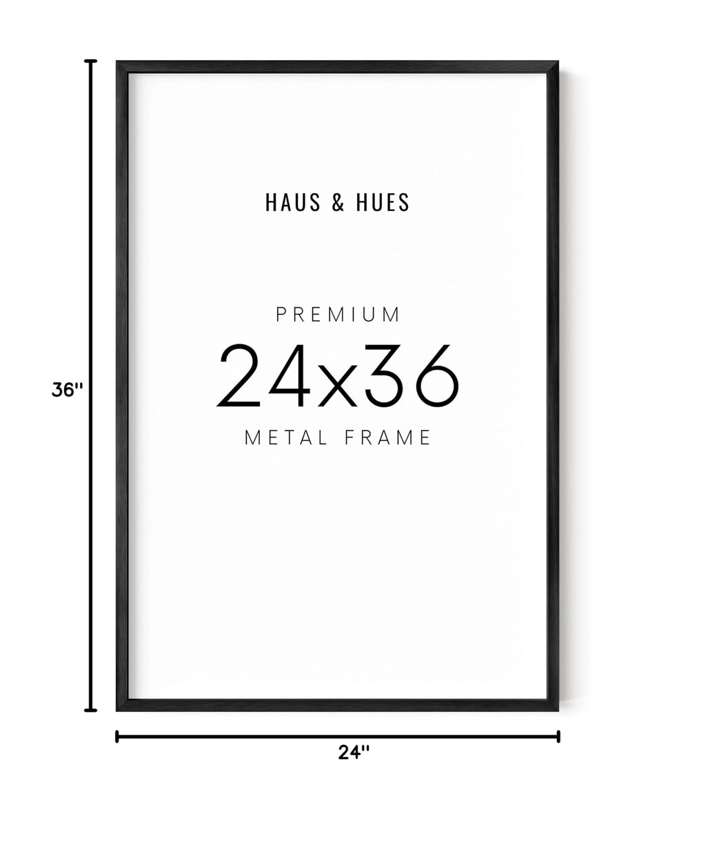 24x36 Black Metal Picture Frame (Set of 01 / Black Metal / 24x36 in)