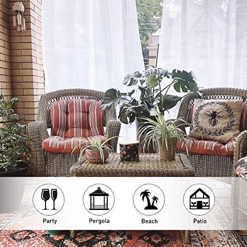 Bright White Sheer Long Curtains 96 Inch Long (Bright White / 54"W x 96"L (Pack of 2))