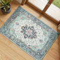 Washable Area Rug (Teal Green/White/Navy / 2' x 3' (Rectangular))