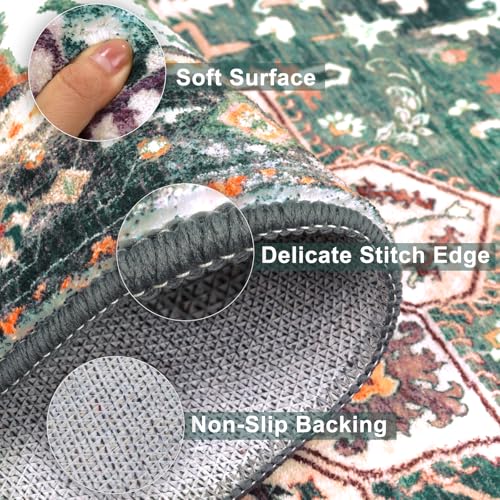 Washable Runner Rug (2' x 6' / Turquoise)