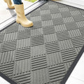 Front Door Mat Outside Entrance 47x32 (47" X 32" / Modern Gray Diamond)