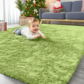 Area Rugs for Living Room Bedroom (4x5.9 Ft / Grass Green)