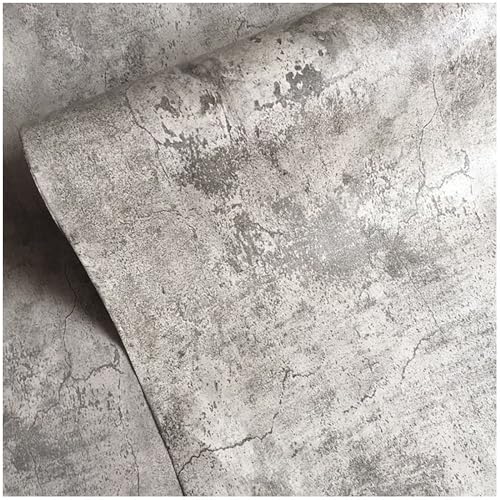 Cement Gray Contact Paper Concrete Peel and Stick Wallpaper Industrial Style Self Adhesive Paper Waterproof Removable Decorative Paper Vinyl Film Furniture Stickers for Bathroom Kitchen Cabinets (Gray / 15.8" x 118")