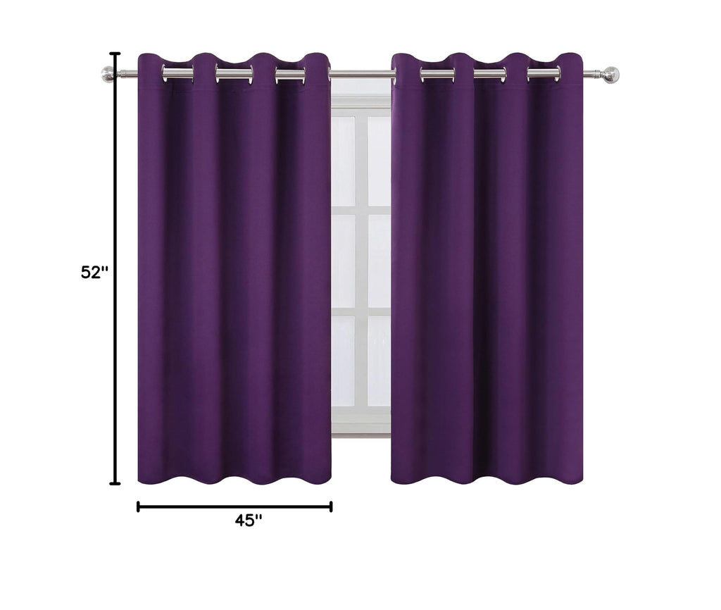 Purple Blackout Curtains (Purple / 52"W x 45"L (Pack of 2))
