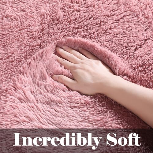 Blush Rugs for Living Room Bedroom (Blush / 5' x 8' (Rectangular))