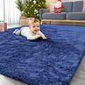 Area Rugs for Living Room Bedroom (4x5.9 Ft / Navy Blue)
