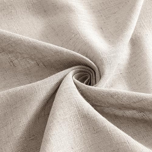 Natural Linen Curtains 52x108 Inch 2 Panels for Bedroom Living Room (52"W x 108"L (Pack of 2) / Natural)