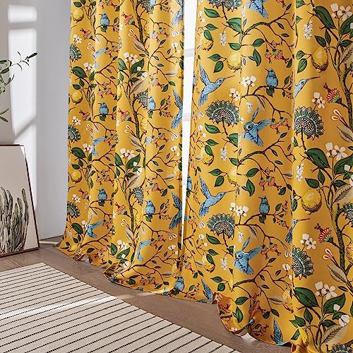 94 Inches Long Custom Satin Window Treatments (Mustard Yellow / 52"W x 94"L (Pack of 2))