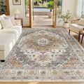 6x9 Area Rugs for Living Room (Turmeric/Grey / 6' x 9' (Rectangular))