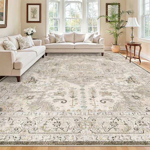 8x10 Area Rugs for Living Room (Ivory/Brown / 8' x 10' (Rectangular))