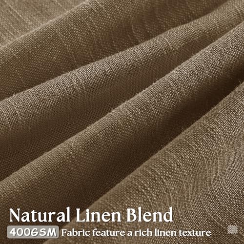 Dutch Cocoa Pinch Pleat Linen Curtains 90 Inches Long 60 Inch Wide 1 Panel (Dutch Cocoa / 60"W x 90"L (Pack of 1))