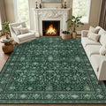 8x10 Area Rugs Living Room (Deep Green / 8' x 10' (Rectangular))