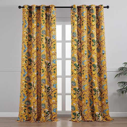 94 Inches Long Custom Satin Window Treatments (Mustard Yellow / 52"W x 94"L (Pack of 2))