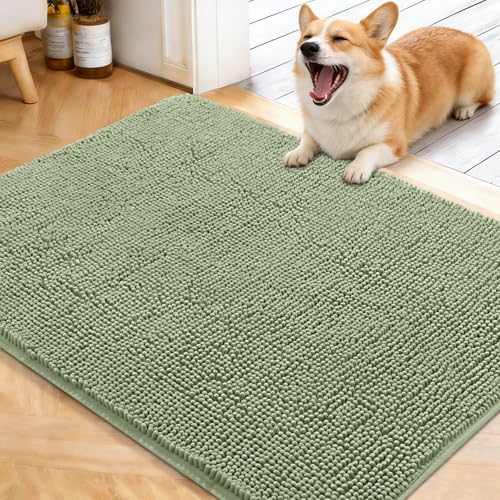 Dog Door Mat for Muddy Paws 40x32 (Sage Green / 40" X 32")