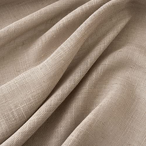 Taupe Linen Curtains 42x84 Inch Length 2 Panels for Bedroom Decor (42"W x 84"L (Pack of 2) / Taupe)