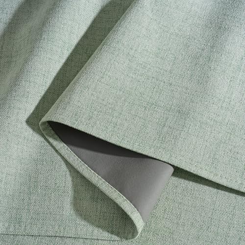 Sage Green 100% Blackout Curtains 96 Inch Long for Bedroom (Sage Green / 52"W x 96"L (Pack of 2))