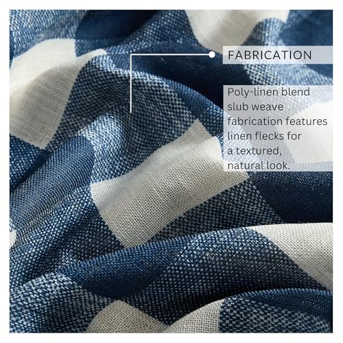 Grainger Buffalo Check Blackout Window Curtain (Indigo / 52"W x 84"L (Pack of 1))