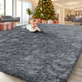 6x8 Machine Washable Large Area Rugs for Living Room (6x8 Ft / Grey)