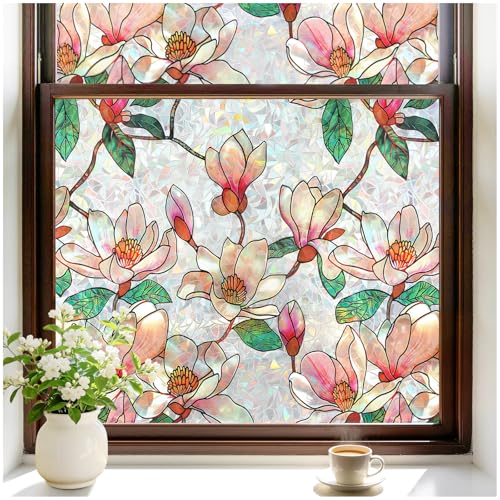 Stained Glass Window Privacy Film (35.4" x 157.4" / Magnolia)