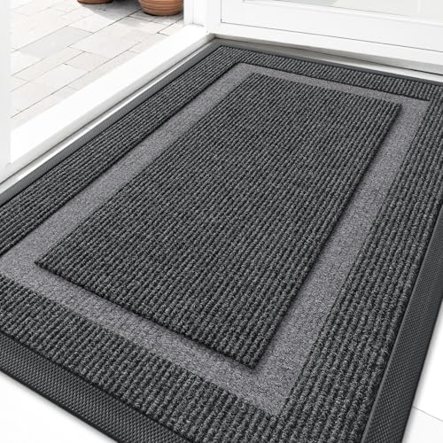 Front Door Mat Outside 29.5x17 (Grey / 29.5" x 17")