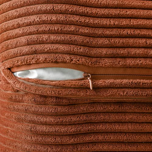 Fall Rust Decorative Lumbar Throw Pillow Covers 12x20 Inch (Rust / 20" x 12" (Pack of 2))