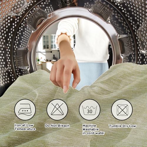 Sage Green Living Room Curtains 84 Inch Length 2 Panels Set (50"W x 84"L (Pack of 2) / Sage Green)