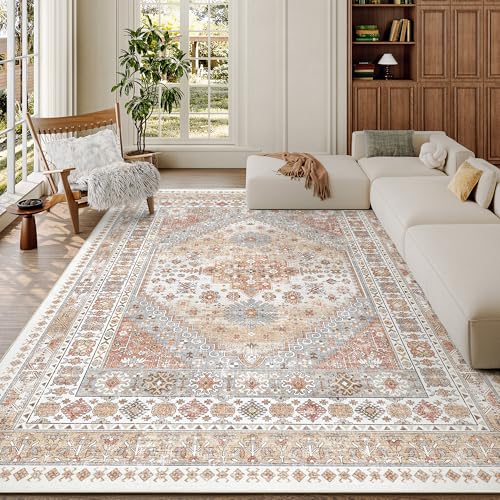5x8 Area Rugs for Living Room (Orange / 5' x 8' (Rectangular))