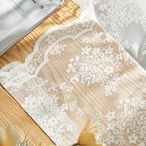 Vintage Lace Curtains 54 Inch Length (Ivory / 52"W x 54"L (Pack of 2))