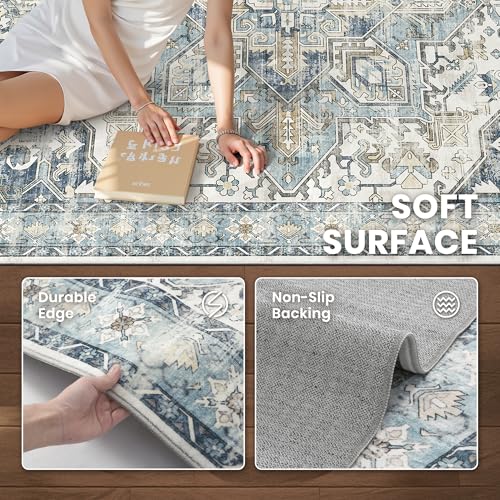10x14 Area Rugs for Living Room (Blue/Ivory / 10' x 14' (Rectangular))