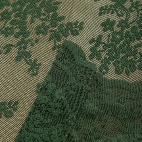 Vintage Lace Curtains (Dark Green / 52"W x 102"L (Pack of 2))