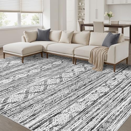 8x10 Area Rugs Living Room (White Black / 8' X 10' (Rectangular))