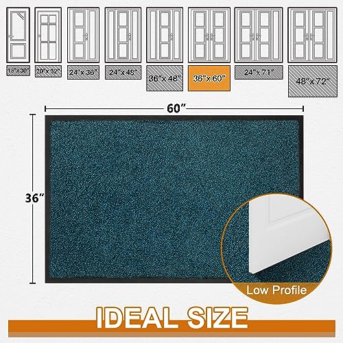 Super Absorbent Front Door Mat (Blue / 3' x 5' (Rectangular))