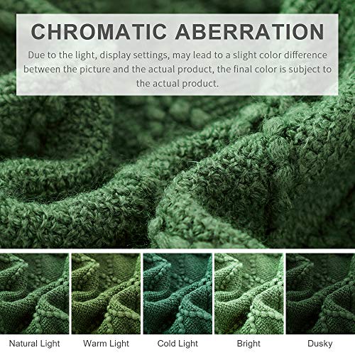 Green Throw Blanket 60x80 Inch Boho Knitted Soft Throw Sofa Blanket (Green / 60"x80")