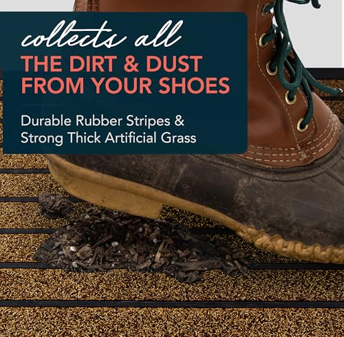 Extra Durable Door Mat Outside Entrance (32'' x 20'' (Rectangular) / Bright Brown)