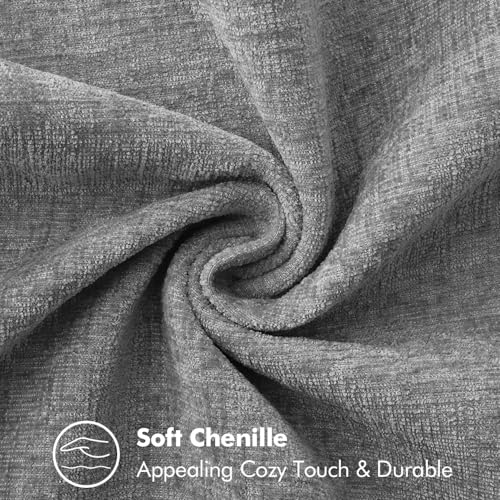 Decorative Lumbar Throw Pillow Covers 12x20 Inch Dark Gray 2 Pack (Dark Gray / 20" x 12" (Pack of 2))